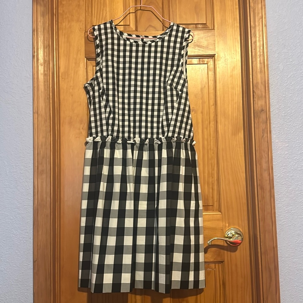 Brooks Brothers Red Fleece Checkered Black & White Dress
